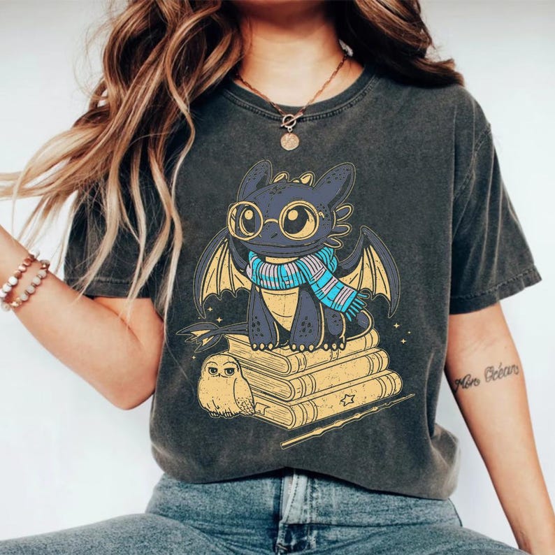 Toothless Vintage Shirt: How to Train Your Dragon Unisex Tee, Epic Universe Night Fury