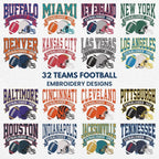 Custom Embroidered Football Sweatshirt | Retro Sports Team Crewneck | Fan Gift