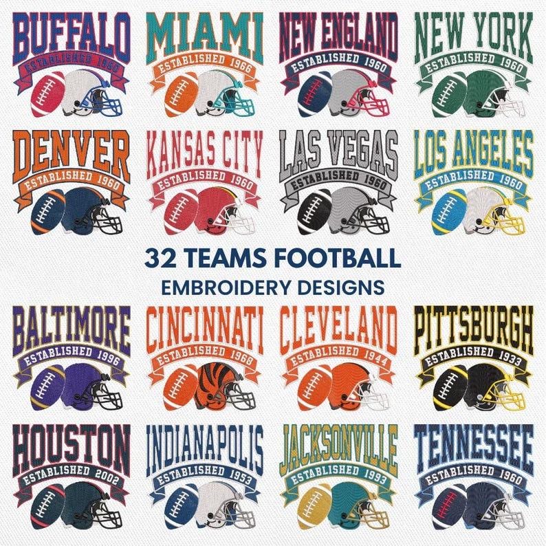 Custom Embroidered Football Sweatshirt | Retro Sports Team Crewneck | Fan Gift