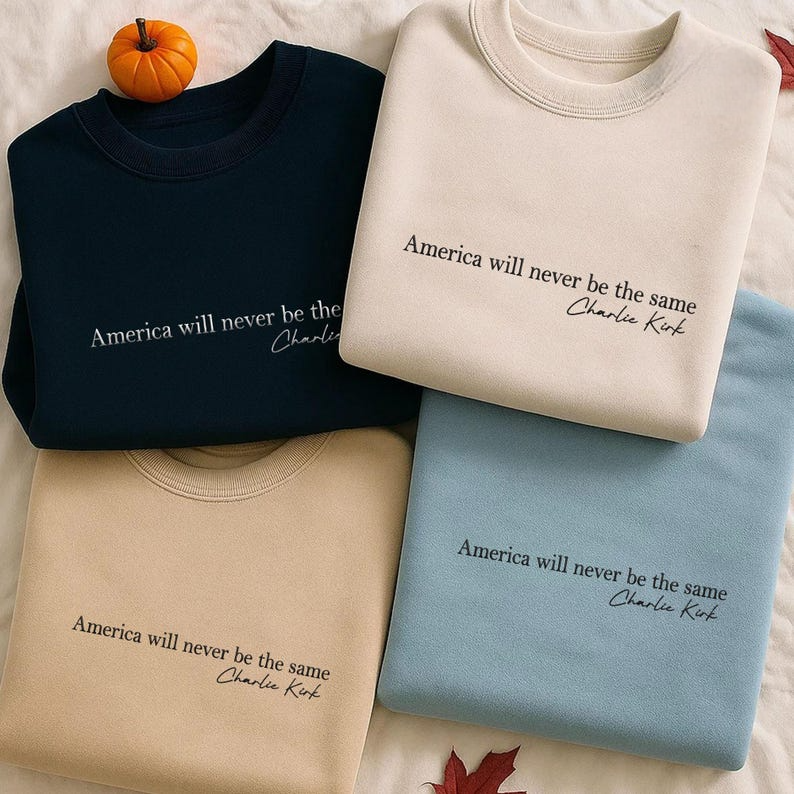 Human Rights Embroidered Sweatshirt, Will Never Be The Same Embroidered Sweater, In Memory Of Charlie Hoodie, Free Speech Embroidery Hoodie