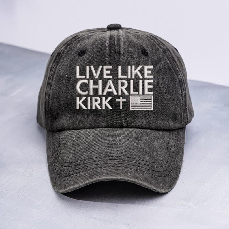 Embroidered Charlie Kirk Tribute Cap, Freedom Great American Patriot Hat, RIP Charlie Kirk Memorial Hat, USA Hero