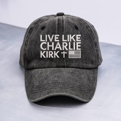 Embroidered Charlie Kirk Tribute Cap, Freedom Great American Patriot Hat, RIP Charlie Kirk Memorial Hat, USA Hero
