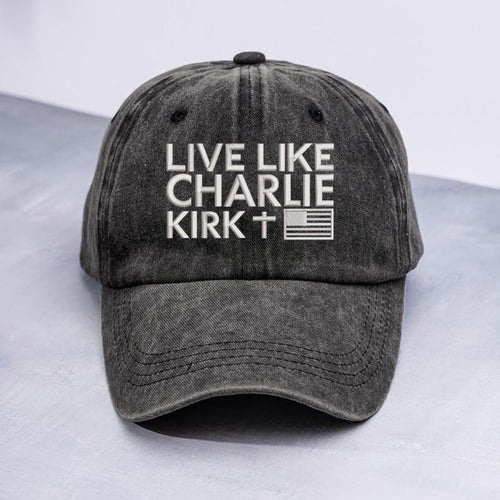 Embroidered Charlie Kirk Tribute Cap, Freedom Great American Patriot Hat, RIP Charlie Kirk Memorial Hat, USA Hero
