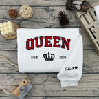King Queen Sweatshirt, Couple Hoodies, Matching Hoodies, Couple Sweatshirt, Couples Gift, Gift For Couples, Valentine Sweatshirt