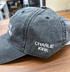 Embroidered Charlie Kirk 2 Sides Hat, This Is The Turning Point Quote Cap, Patriotic Political Statement Hat, Activist Cap, Pray for Charlie