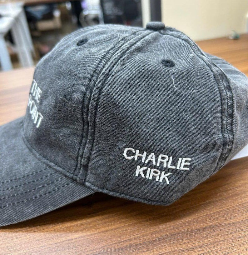 Embroidered Charlie Kirk 2 Sides Hat, This Is The Turning Point Quote Cap, Patriotic Political Statement Hat, Activist Cap, Pray for Charlie