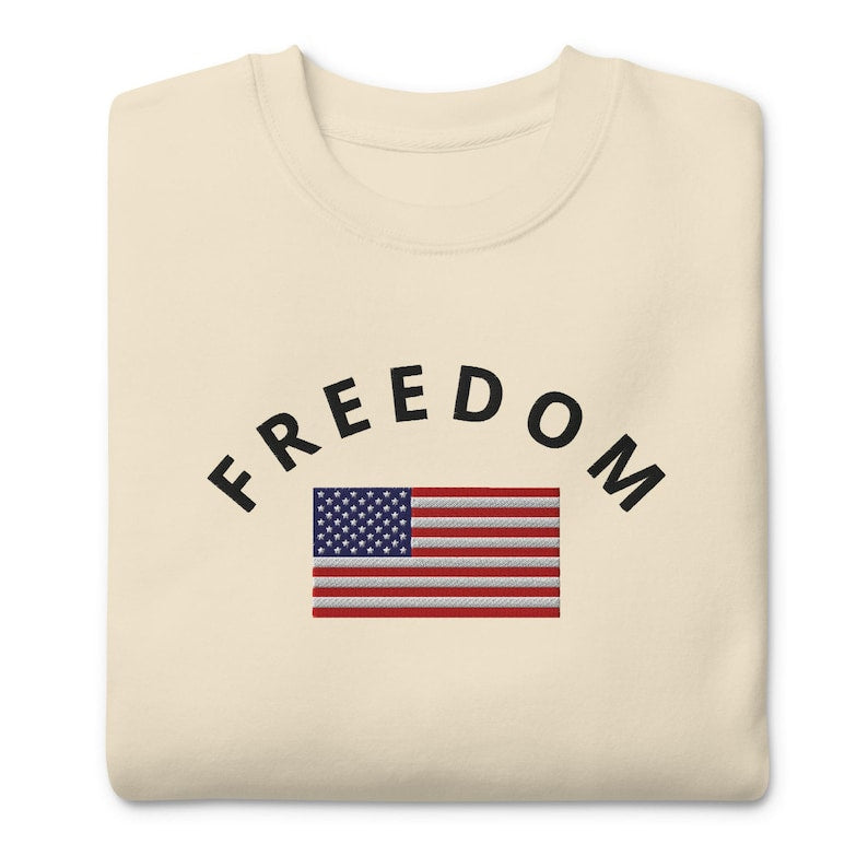 Charlie Kirk Freedom USA Flag Sweatshirt, Freedom Justice For Charlie Kirk, Freedom Memory Of Charlie Kirk Embroidered Unisex Sweatshirt Hoodie