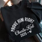 Charlie Kirk Freedoom Embroidered Sweatshirt, Prove Him Right Support Charlie Kirk Hoodie, Political Sweater, Activist Hoodie, Freedom Sweatshirt