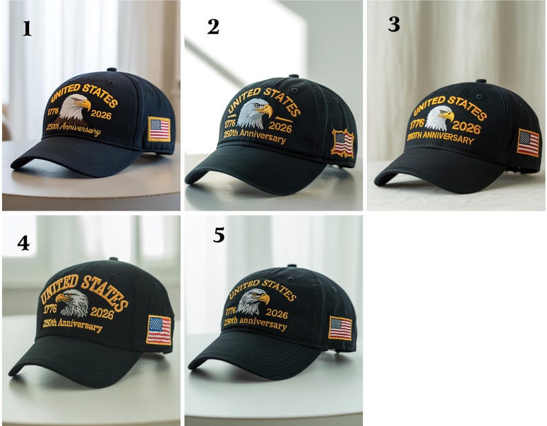 Embroidered USA 250th Anniversary Cap, American Eagle Cap, Patriotic Hat, 250th Anniversary Embroidered Baseball, U.S. Tribute Retro Cap il_794xN.7199697794_pb02.jpg
