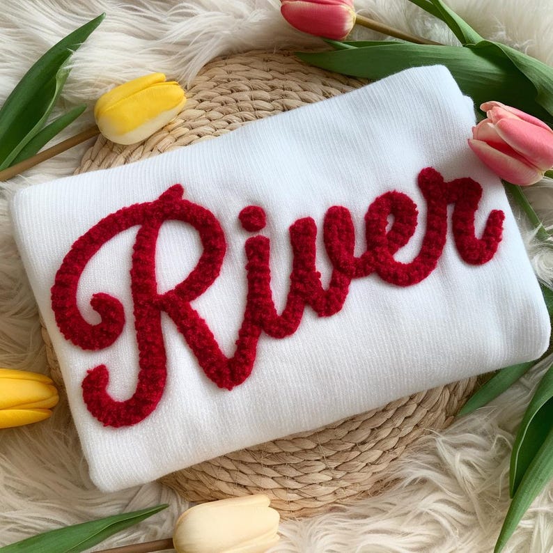 Custom Name Chenille Embroidered Sweatshirt