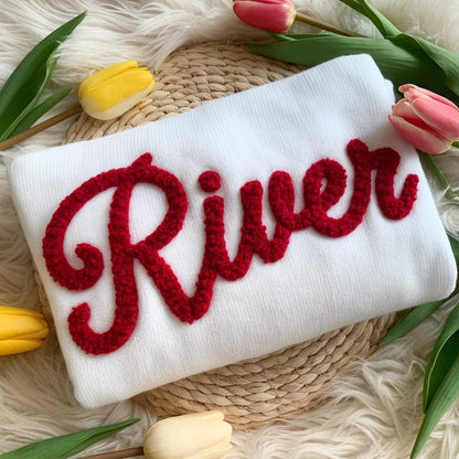 Custom Name Chenille Embroidered Sweatshirt