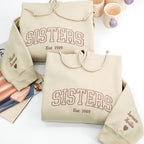 Embroidered Sister Hoodie - Big Sister Sweatshirt - Matching Hoodies For Best Friend - Wedding Gift For Sister - Gifts For Teenage Girls