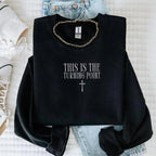 Embroidered This Is The Turning Point Sweatshirt, Charlie Kirk Crewneck, Pro Conservative Freedom Sweater, Patriotic Christian Apparel