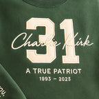 Charlie Kirk Freedom 31 Embroidered Sweatshirt, Freedom Sweater Justice For Charlie Kirk Unisex Sweatshirt Hoodie, Patriotic Hoodie