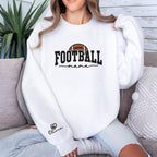 Embroidered Football Mama Sweatshirt With Kids Name, Football Season Mama Sweater, Gift For Football Mom, Cheer Mom Hoodie, Football Lover
