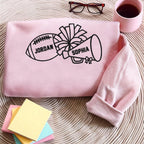 Embroidered Custom Football Cheer Mom Sweatshirt, Gameday Mom of Both Sweater, Football Cheer Gift for Mom Cheer, Football High School Football Hoodie