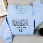 Embroidered Soccer Mom Sweatshirt, Personalized Soccer Mom Hoodie, Soccer Mom Gift, Mothers Day Gift, Soccer Game Day Sweater for Soccer Mama