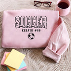 Embroidered Soccer Mom Sweatshirt, Personalized Soccer Mom Hoodie, Soccer Mom Gift, Mothers Day Gift, Soccer Game Day Sweater for Soccer Mama