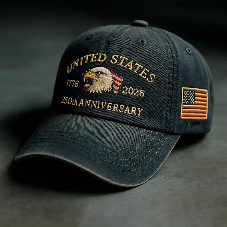 250th Anniversary Embroidered Trucker Hat: U.S. Tribute Retro Cap il_794xN.7217383175_blmp.jpg
