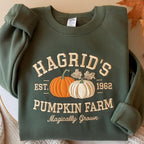 Hagrid Pumpkin Embroidered Sweatshirt, Fall Wizard Sweatshirt, Fall Sweater, Cozy Autumn Shirt, Halloween Pumpkin Patch, Magical Farm Shirt