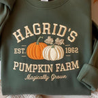 Hagrid Pumpkin Embroidered Sweatshirt, Fall Wizard Sweatshirt, Fall Sweater, Cozy Autumn Shirt, Halloween Pumpkin Patch, Magical Farm Shirt