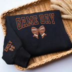 Embroidered Football Game Day Sweatshirt, Football Mom Bow Sweater, Embroidered Tis The Season Hoodie, Football Bow Hoodie, Touchdown Football