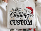 EMBROIDERED First Christmas As Sweatshirt, 1st Christmas Matching Family Hoodie, Couple Xmas Outfit, Newlywed Family Christmas Gift Sweater