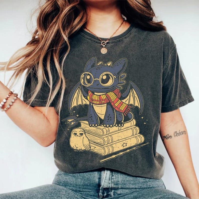 Toothless Vintage Shirt: How to Train Your Dragon Unisex Tee, Epic Universe Night Fury