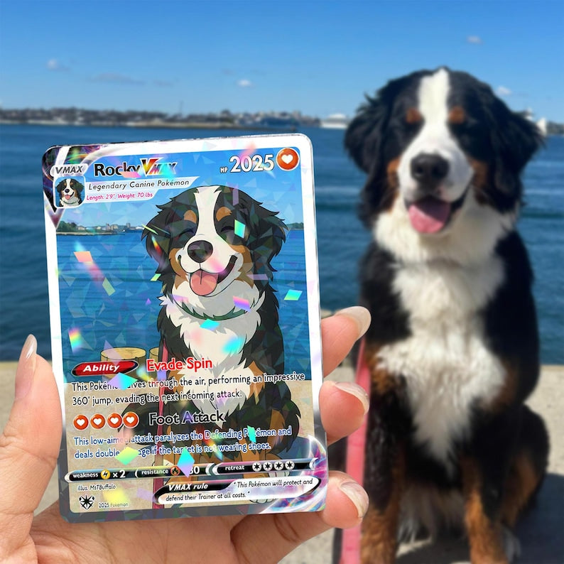 Personalized Pet as Pokemon Card, Turn your pet into a Pokemon, Custom Photo Anime Card, Gift For Him, Gift For Her, Pet Lover Gift Cat Gift il_794xN.7242535995_9zpu.jpg