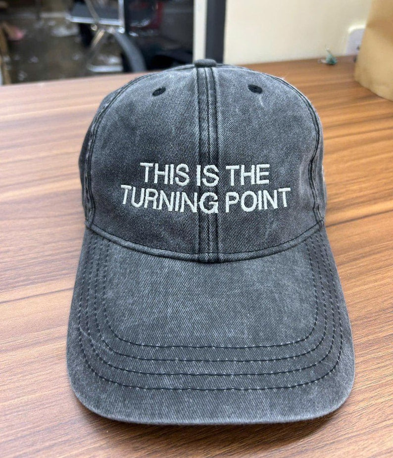 Embroidered Charlie Kirk 2 Sides Hat, This Is The Turning Point Quote Cap, Patriotic Political Statement Hat, Activist Cap, Pray for Charlie