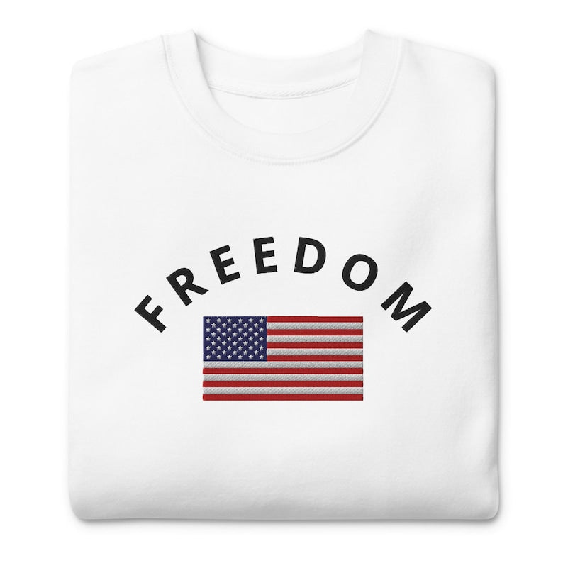 Charlie Kirk Freedom USA Flag Sweatshirt, Freedom Justice For Charlie Kirk, Freedom Memory Of Charlie Kirk Embroidered Unisex Sweatshirt Hoodie