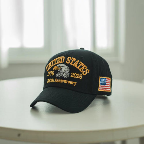 Embroidered USA 250th Anniversary Cap, American Eagle Cap, Patriotic Hat, 250th Anniversary Embroidered Baseball, U.S. Tribute Retro Cap il_794xN.7247678011_nsfn.jpg