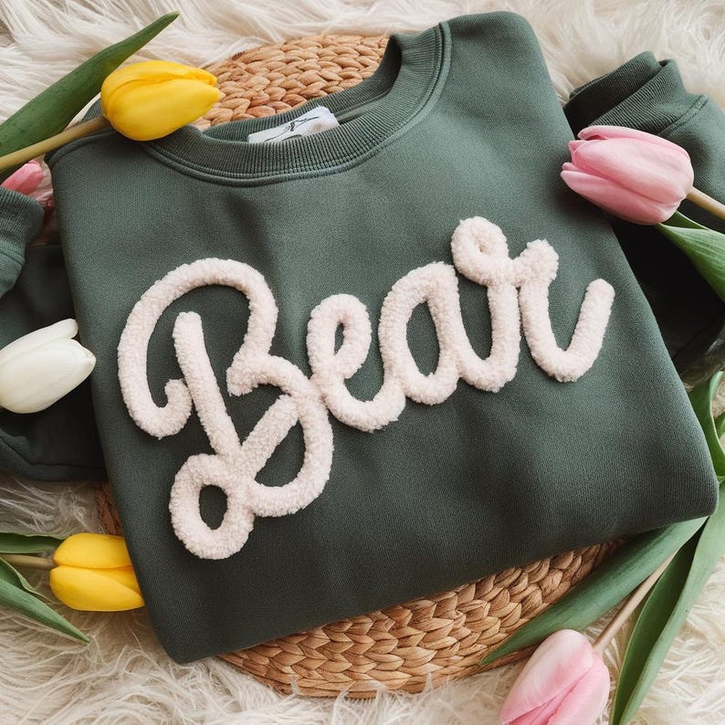 Custom Name Chenille Embroidered Sweatshirt