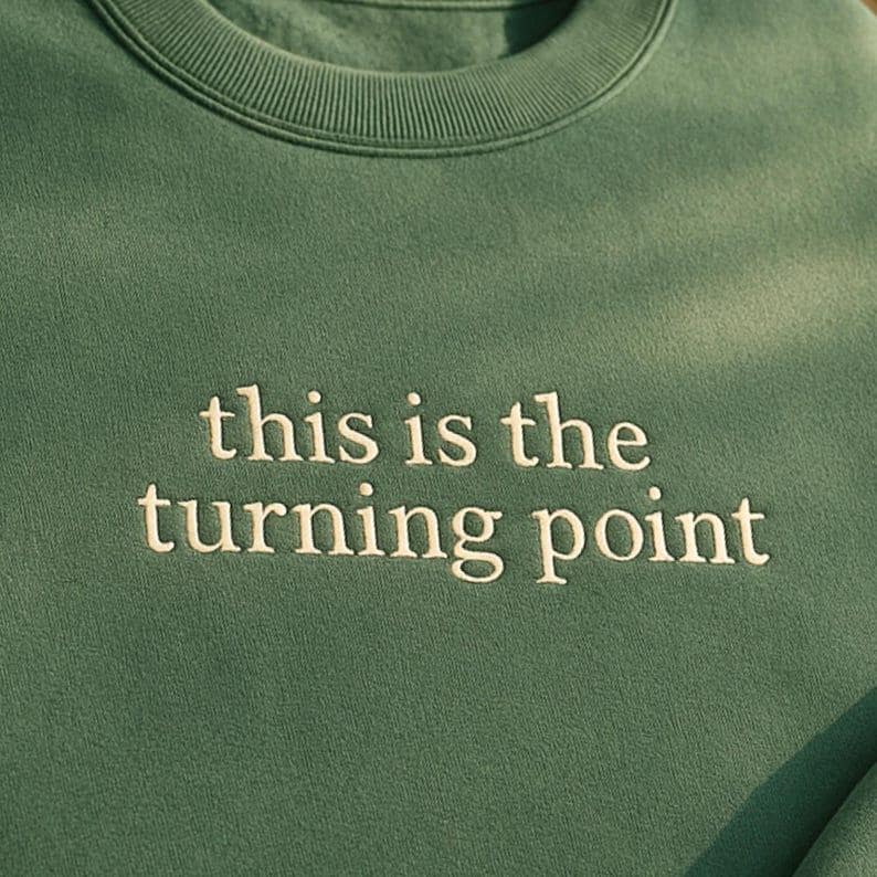 Charlie Kirk Embroidered SweatShirt This Is The Turning Point Quote Sweater, Political Statement Hoodie, Patriotic Protest Hoodie