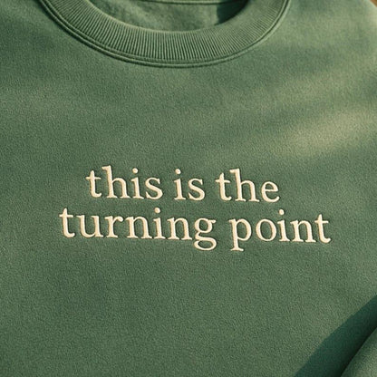 Charlie Kirk Embroidered SweatShirt This Is The Turning Point Quote Sweater, Political Statement Hoodie, Patriotic Protest Hoodie