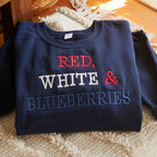Embroidered Red, White, Blueberries Sweatshirt Charlie Kirk Tribute quote Sweatshirt Charlie Kirk Freedom Champion Shirt Charlie Kirk Tee