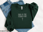 Embroidered This Is The Turning Point Sweatshirt, Charlie Kirk Crewneck, Pro Conservative Freedom Sweater, Patriotic Christian Apparel