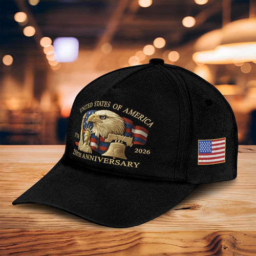 Eagle  Liberty United States 250th Anniversary Hat 2026 Adjustable Patriotic Baseball Cap With Bald Eagle For Veterans