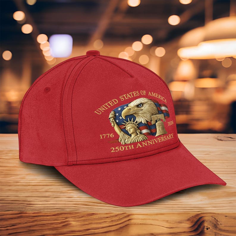 Eagle  Liberty United States 250th Anniversary Hat 2026 Adjustable Patriotic Baseball Cap With Bald Eagle For Veterans