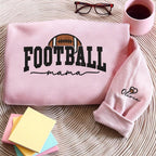 Embroidered Football Mama Sweatshirt With Kids Name, Football Season Mama Sweater, Gift For Football Mom, Cheer Mom Hoodie, Football Lover