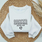 Embroidered Soccer Mom Sweatshirt, Personalized Soccer Mom Hoodie, Soccer Mom Gift, Mothers Day Gift, Soccer Game Day Sweater for Soccer Mama