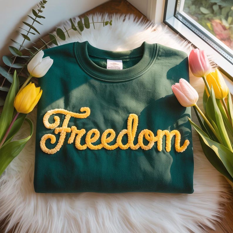 Custom Name Chenille Embroidered Sweatshirt