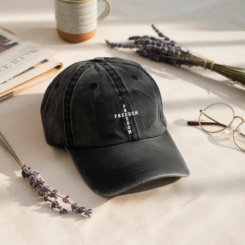 Charlie Kirk Freedom Embroidered Cap, FREEDOM Hat, Charlie Kirk A True Patriot, Support Free Speech, Patriotic Civil Rights, Political Hat