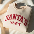 Santas Favorite Christmas Embroidered Sweatshirt, Christmas Sweater, Womens Christmas Hoodie, Christmas Gift, Funny Christmas Hoodie