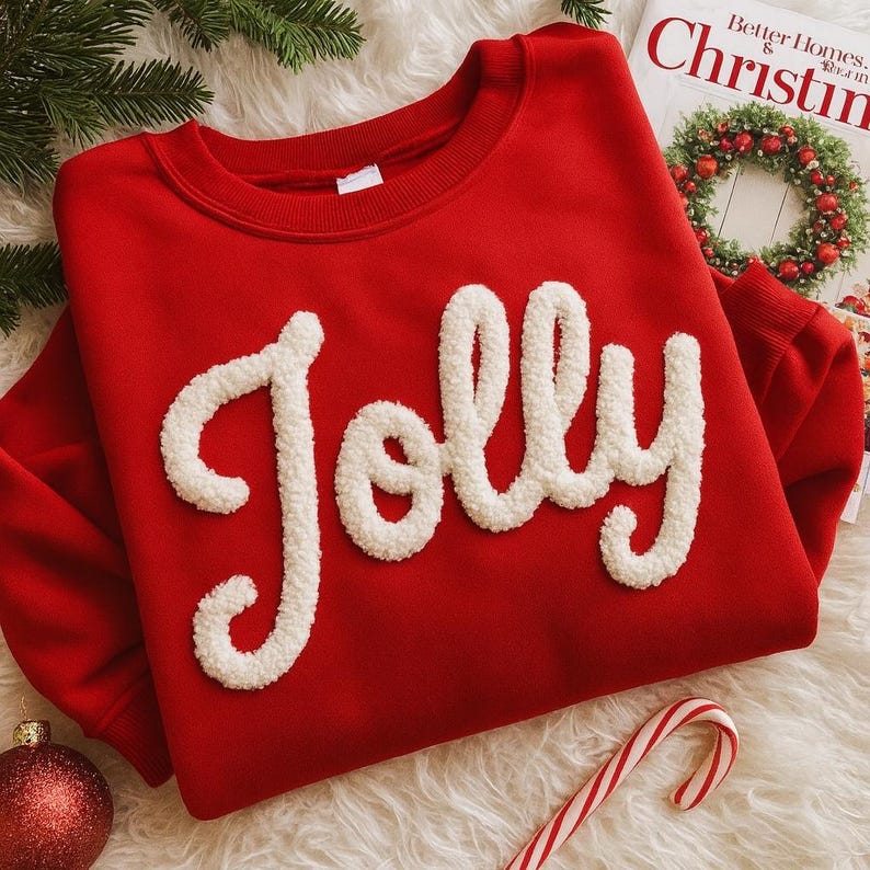 Custom Name Chenille Embroidered Sweatshirt