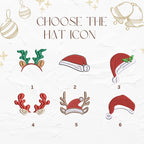 Custom Embroidered Dog Christmas Sweatshirt, Personalized Santa Hat Dog Lover Holiday, Pet Lover Gift