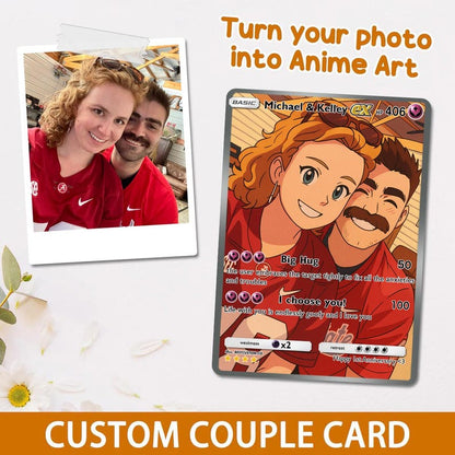 Personalized Pokemon Couple Card, Custom Photo Anime Wedding Card, Anniversary Gift, Gift for Him, Gift for Her, Custom Card Anniversary il_794xN.7310777925_i61x.jpg