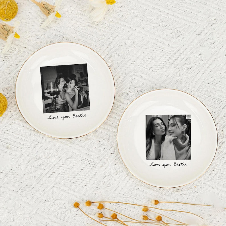 Personalized Bestie Photo Jewelry Dish: Ceramic Trinket Tray for Best Friend, Birthday Bestie Gifts il_794xN.7312972888_hxt4.jpg