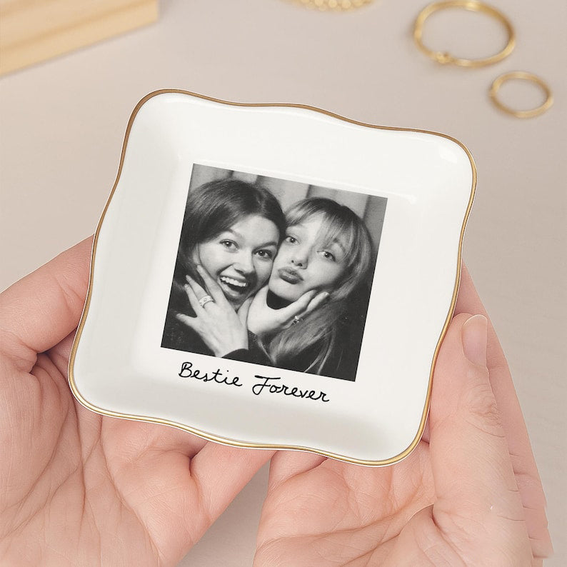 Personalized Bestie Photo Jewelry Dish: Ceramic Trinket Tray for Best Friend, Birthday Bestie Gifts il_794xN.7312973162_7ica.jpg