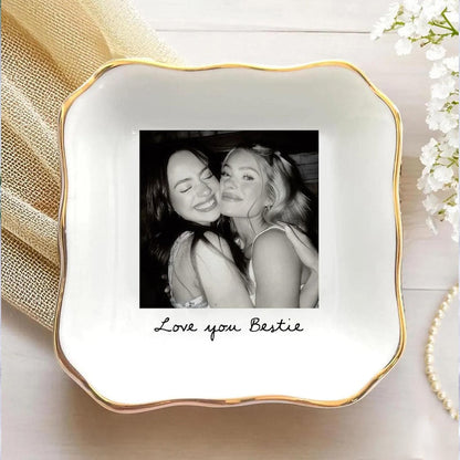 Personalized Bestie Photo Jewelry Dish: Ceramic Trinket Tray for Best Friend, Birthday Bestie Gifts il_794xN.7312973574_s4x5.jpg